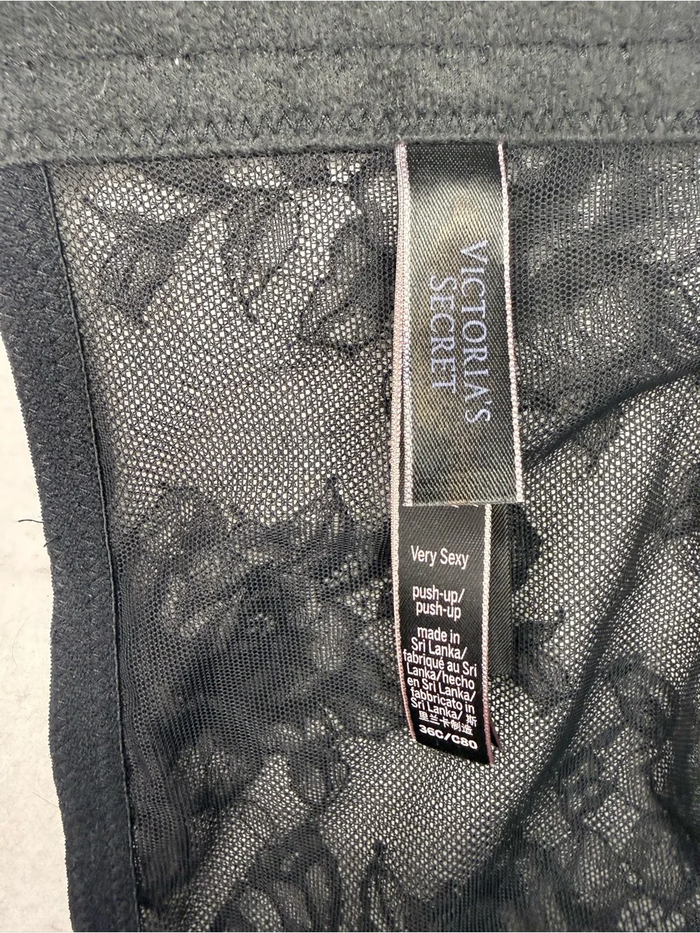 Victoria Secret Womens Very Sexy Push Up Corset 36C Faux Leather Y2K Rave Grunge